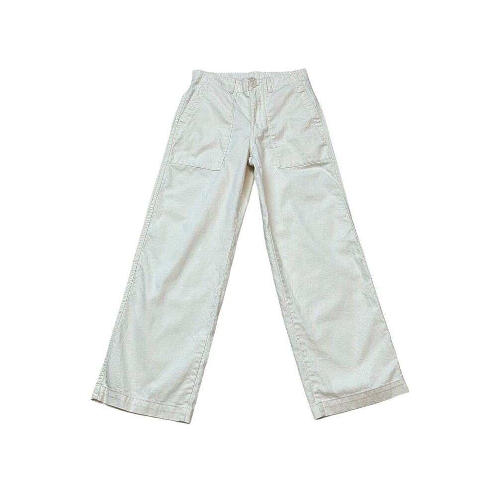 Uniqlo Wide-Fit Baker Pants in Cream Size S
